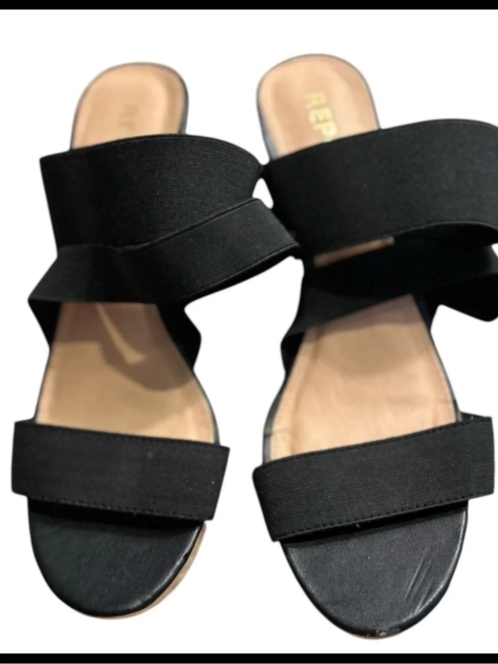 Report Black Espadrilles Wedge Sandals